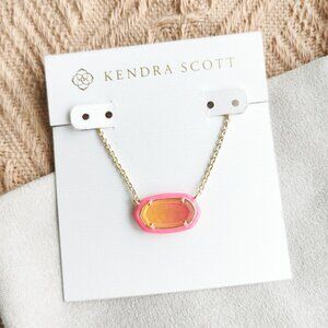 Kendra Scott - Elisa Enamel Framed Sunset Necklace Gold